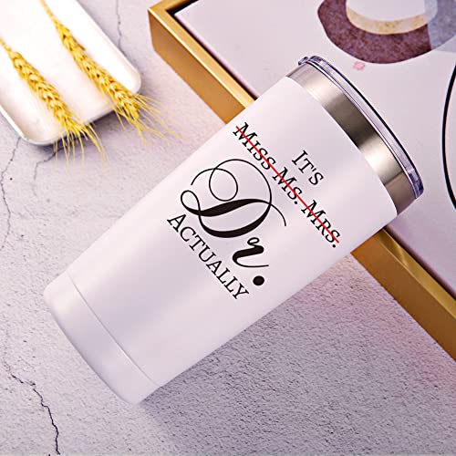 AMZUShome White 20oz Doctor Gifts Travel Tumbler - Retirement, Graduation, Appreciation