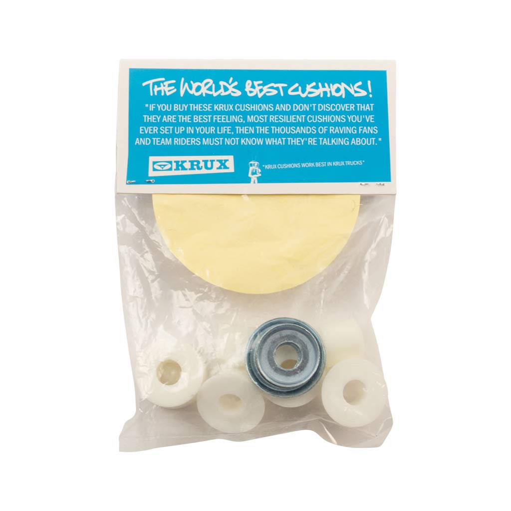 Krux Skateboard Bushings Worlds Best Cushions 92A White for 2 Trucks