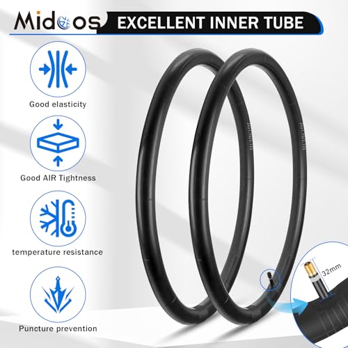 24 x 1.75 Bicycle Tires with Inner Tube & Tire Levers - High-Performance Bike Replacement