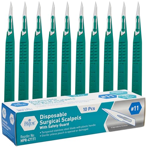 Disposable Surgical Scalpel #11 Steel Blade - 10-Pack