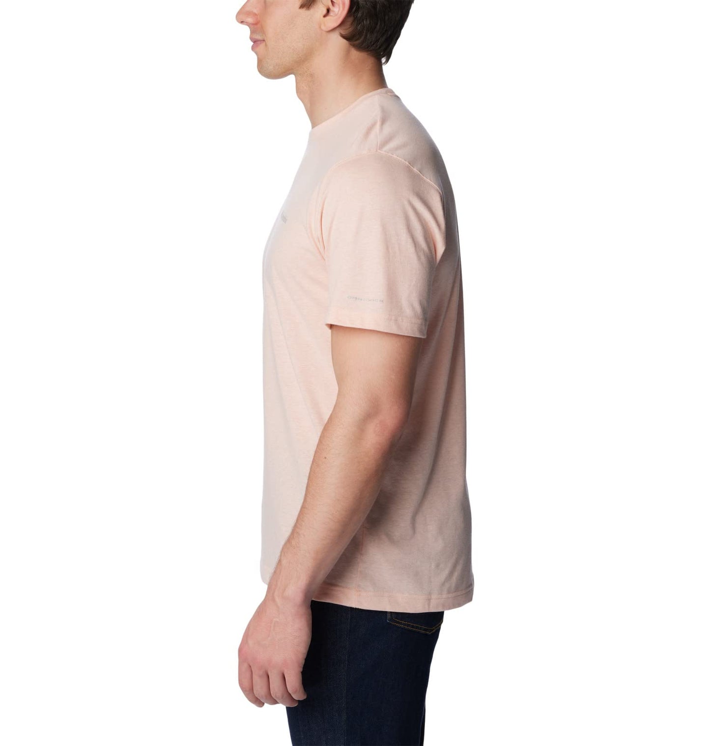 Columbia Men's Thistletown Hills Short Sleeve, Peach Blossom Heather, 1X Big