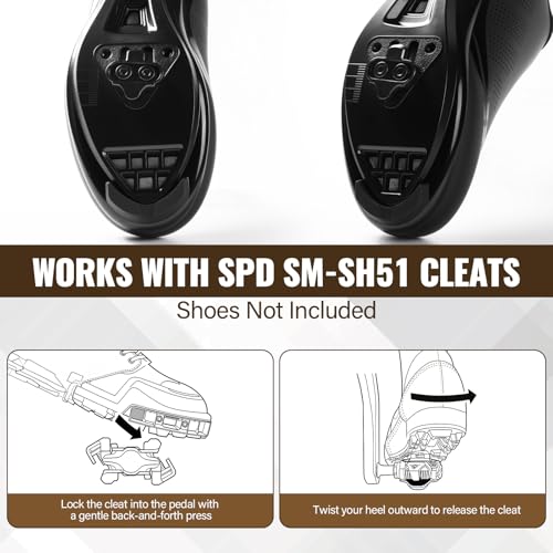 Bicycle Cleats for Shimano SPD SM-SH51 & Look X-Track Pedals