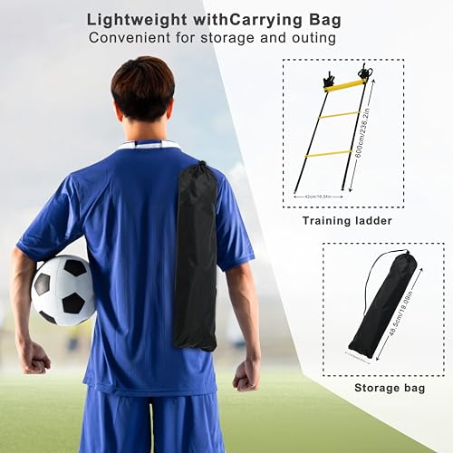 20ft Adjustable Agility Speed Ladder for Sports Training