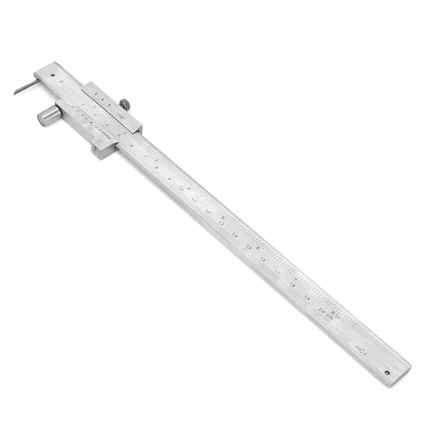 Ktsxxops 200mm Metal Scriber Caliper, Marking Gauge, 0-8 inch Carbide Scribe, Parallel Cross Caliper for Scribing Iron, Steel, Wood and Other Materials