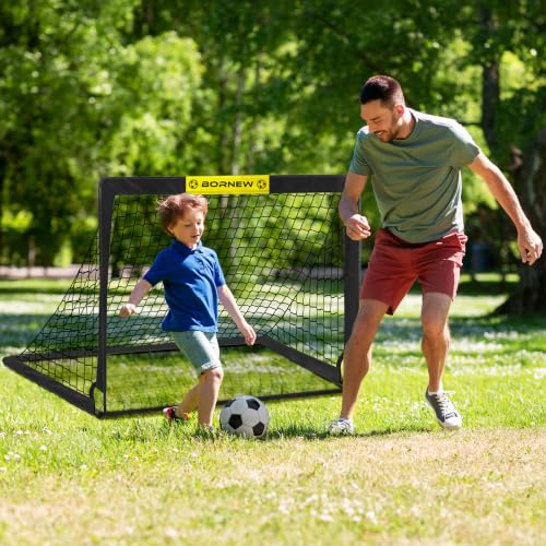 Portable Soccer Goal 4x3FT - Indoor & Outdoor Training Net - Black One Pack
