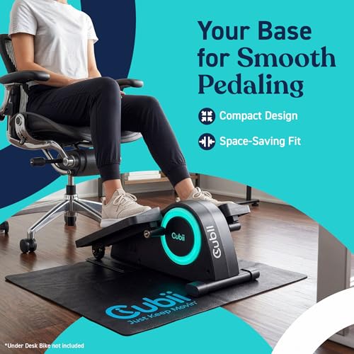 Non-Slip Mat for Under Desk Ellipticals - Floor Protection 24" x 18"