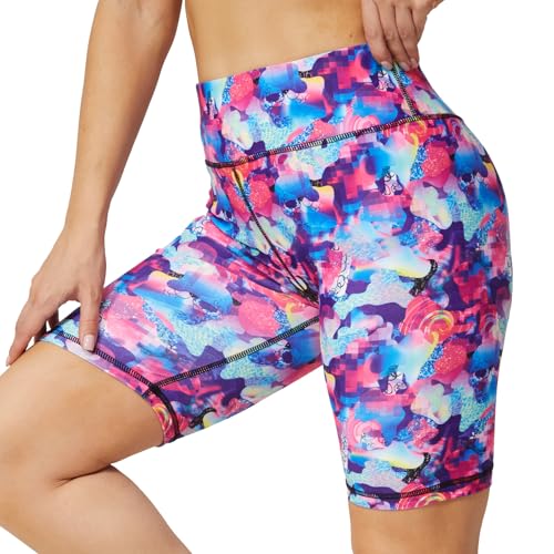 Workout Biker Shorts for Women - Athletic Leggings XX-Large Crazy Collage