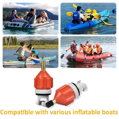 2PCS Universal SUP Pump Adapter - Leak-Proof Valve Connector for Kayak & Boat