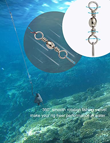 1/0 Circle Hooks Rigs - 25pcs Heavy Duty Saltwater Fishing Tackle