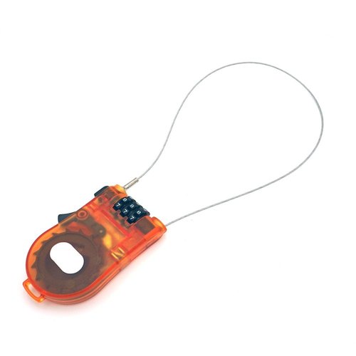 Crysto 3-Foot Retractable Cable Password Lock (Orange)