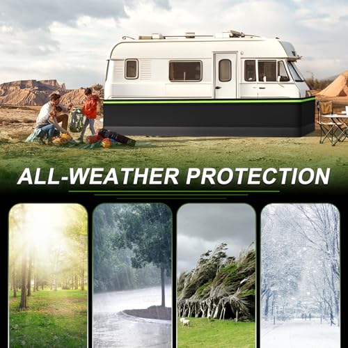 Insulated RV Skirting Kit - 2.6 x 105 ft, Black for Trailers