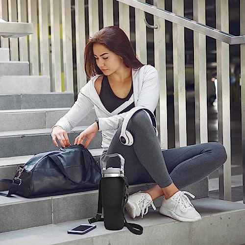 30oz Water Bottle Carrier Sling Bag Sleeve for Tumbler - Black