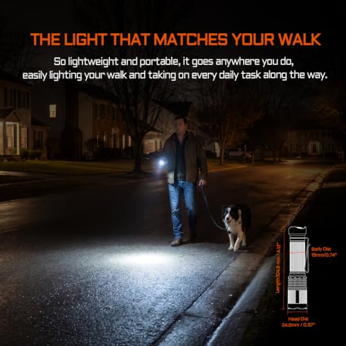 ACEBEAM TAC AA 2.0 Tactical EDC Flashlight - Black, 1000 Lumens, 280M Range