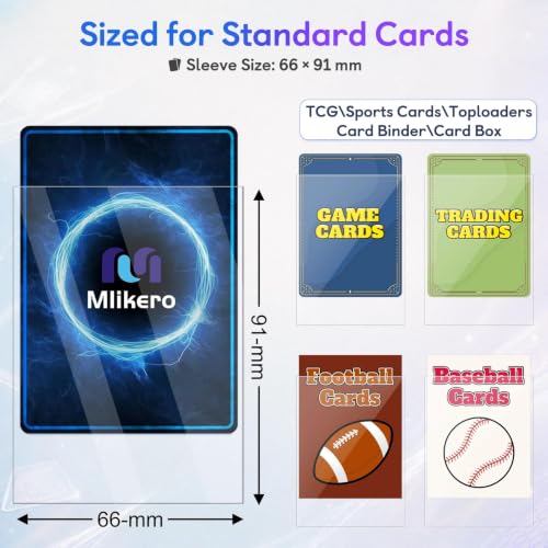 600 Clear Card Sleeves for Trading Cards - Durable Polypropylene Protectors