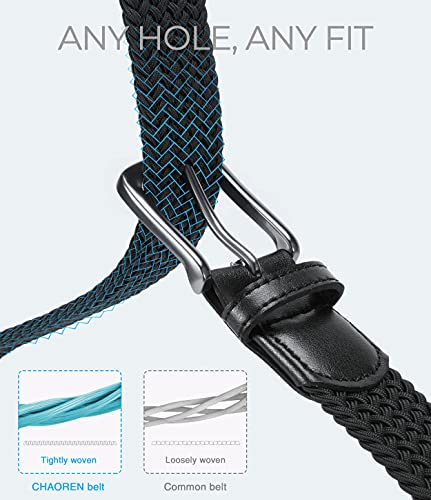 Stretch Belt for Men - Adjustable Braided Nylon Elastic Belt