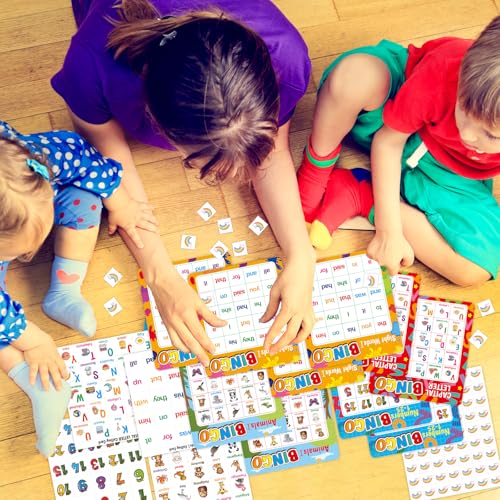 Educational Bingo Game for Kids - 4 in 1 ABC & 123 Set