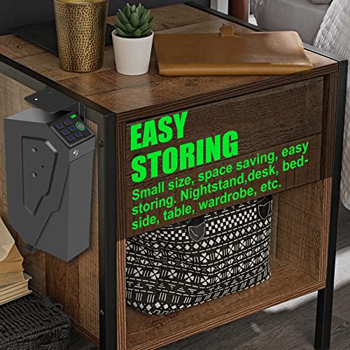 Biometric Handgun Safe - Upgraded Black, Hidden Mounting Design