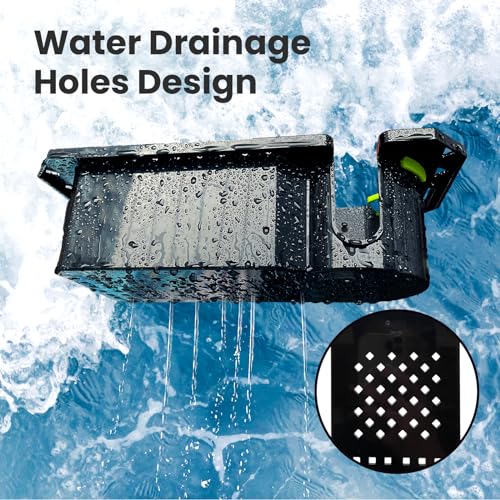Gocozer Black Boat Cup Holder with Rubber Tab | Universal Marine Storage Organizer - 1 Piece