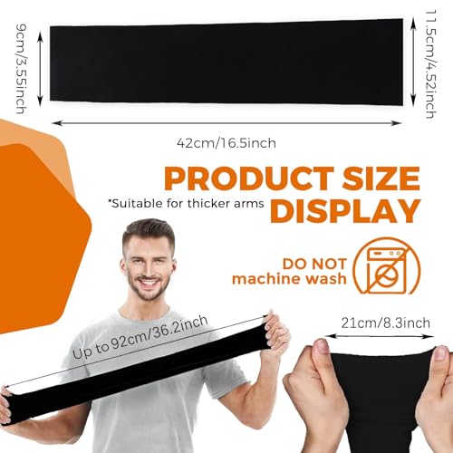 Compression Arm Sleeves UV Sun Protection - 5 Pairs, Black & Grey, Large