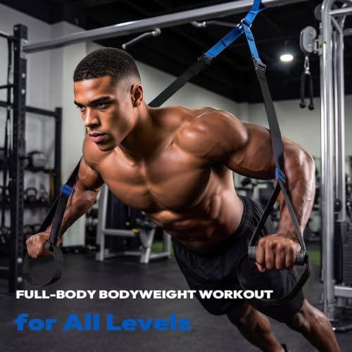Suspension Fitness Trainer System - 700 lb Capacity, Blue