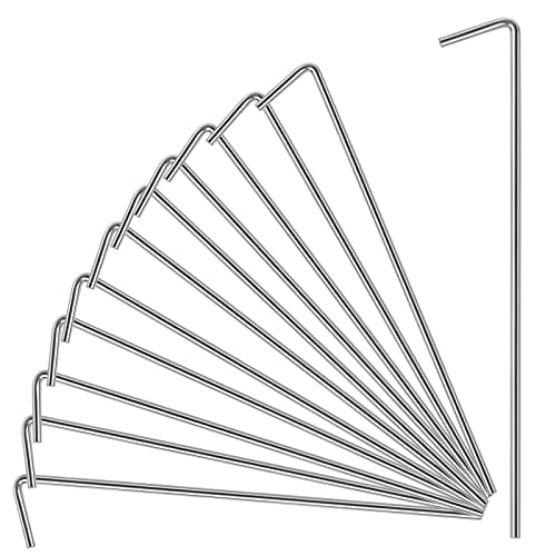Heavy Duty Galvanized Steel Tent Stakes - 4mm Metal Pegs for Camping - 17 Pack