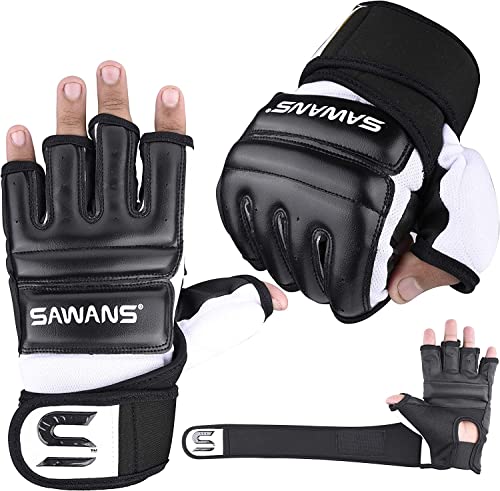 SAWANS Punch Bag Boxing Gloves Karate Mitts MMA Body Combat Taekwondo