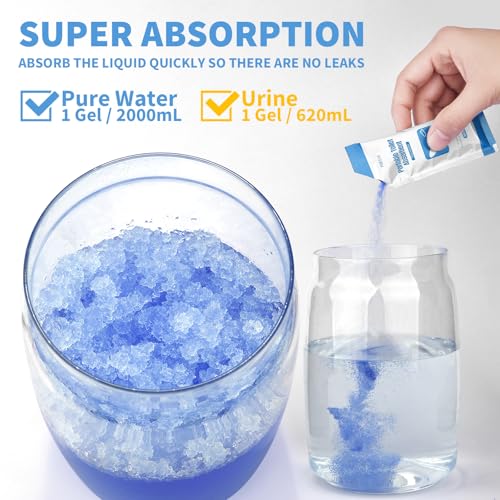 Absorbent Gel Powder for Portable Toilets - 0.35 Ounce Pack of 25