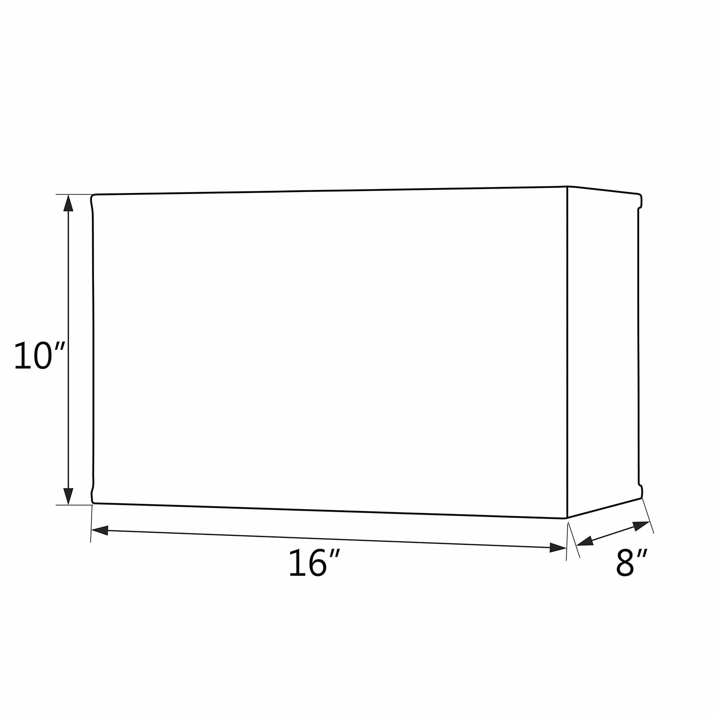 Aspen Creative 36010, Hardback Rectangular Contemporary Spider Lamp Shade/White Linen Fabric, (8+16)" Top x (8+16)" Bottom x 10" Height