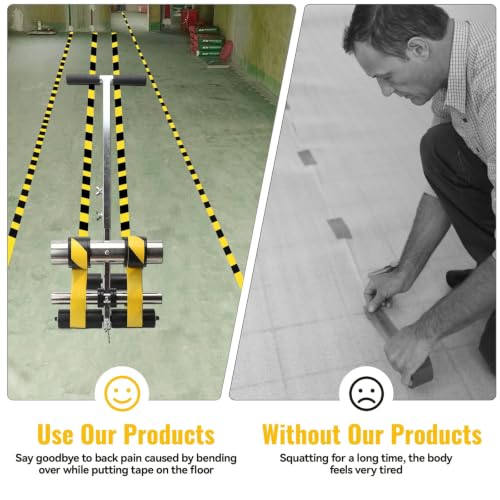 Court Line Tape Machine - Adjustable Floor Tape Applicator for Sports