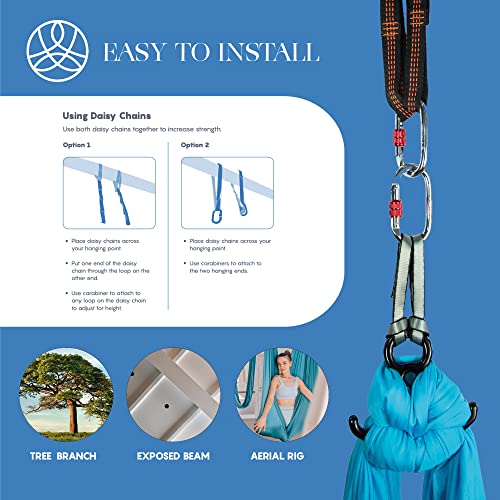 Aerial Silks Starter Kit - 9 Yards Aerial Yoga Hammock, Lavender