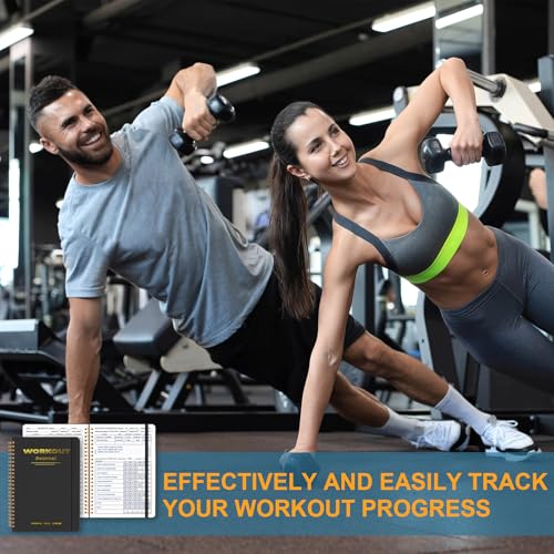 Undated Fitness Workout Journal - A5 (8.5" x 6.7") - Black