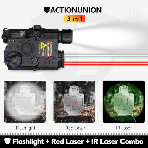 Airsoft PEQ-15 Laser and Light Combo - Black with Pressure Switch