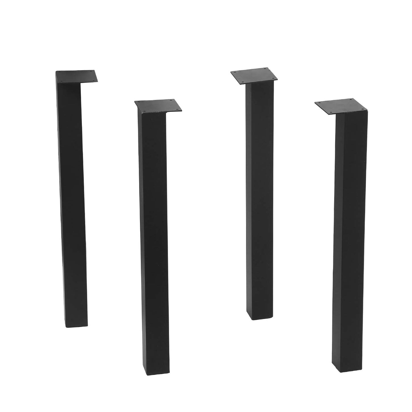 MBQQ Furniture Legs H28 Rustic Decory Table Legs,Heavy Duty Metal Desk Legs,Dining Table Legs,Set of 4 Black,DIY Iron Legs