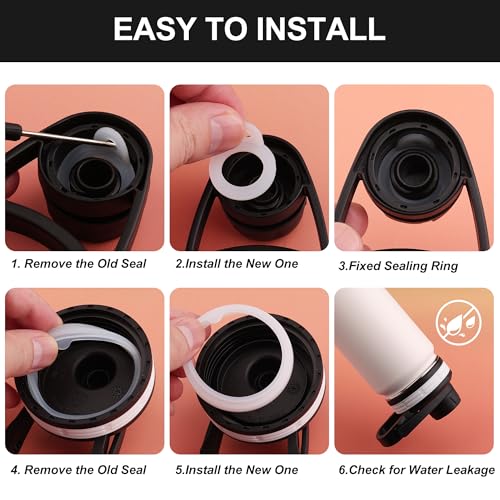 Silicone Seal Gasket Set for Wide Mouth Spout and Chug Lids - 6 Piece