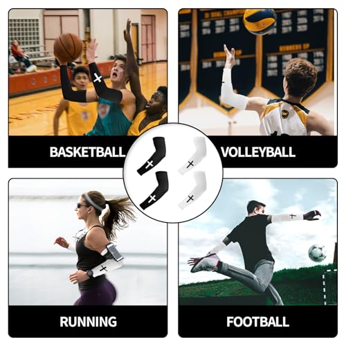 BOXOB 2 Pairs Football Arm Sleeves Polyester Cross Faith Arm Cover Sports Gear