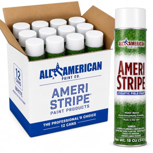 Bright White Athletic Field Marking Spray Paint - 12 Cans, 18 oz