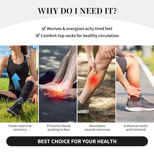 Compression Mushroom Socks for Circulation - Travel & Nursing