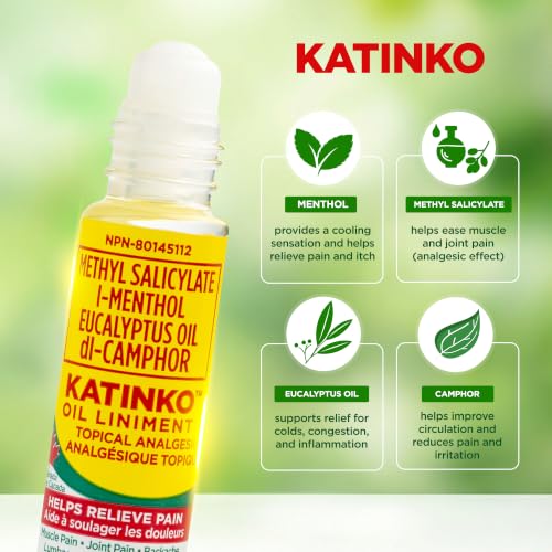 Katinko Rollerball Liniment Oil 10ml - 3 Pack