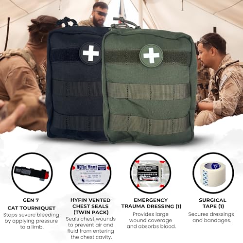 IFAK Trauma Kit with CAT Tourniquet - Portable First Aid Medical Pouch