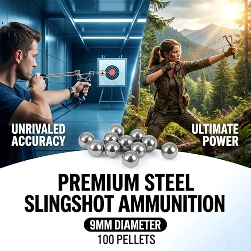 Steel Practice Pellets for Slingshots - 3/8 Inch Ammo Balls