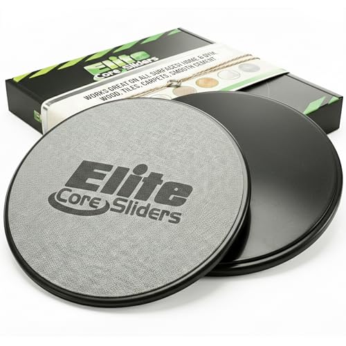 Core Sliders for Full Body Workout - Pack of 2 - Black