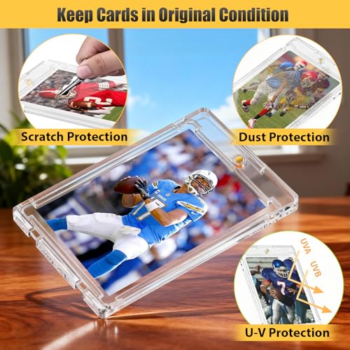 75PT Magnetic Card Holders - 15 Pack Slim Profile with UV Protection