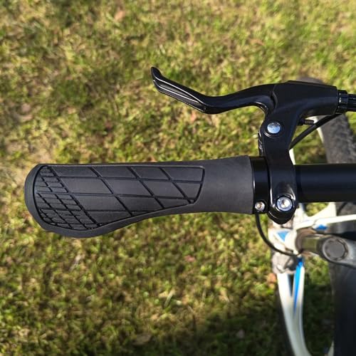 Bike Handlebar Grips - Soft Rubber Anti-Slip, Single Lock
