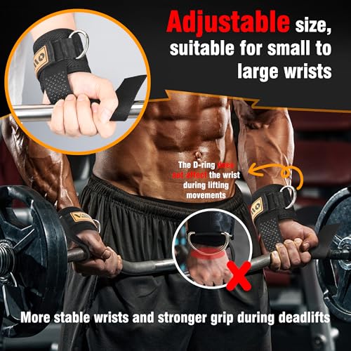 Adjustable Weight Lifting Straps with Non-Slip Design - 2 Pack