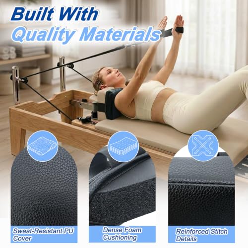 Pilates Reformer Shoulder Pads - Waterproof Faux Leather Covers