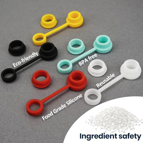 Silicone Spill Stopper Set for YETI Cup - Black 4PCS