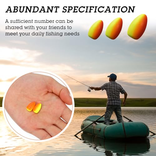 Fishing Floats - 60 Pieces Foam Snell Indicators - Red Yellow Medium