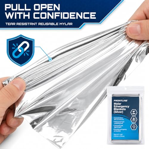 Mylar Emergency Blankets - 4 Pack 54" x 84" Thermal Survival Blankets