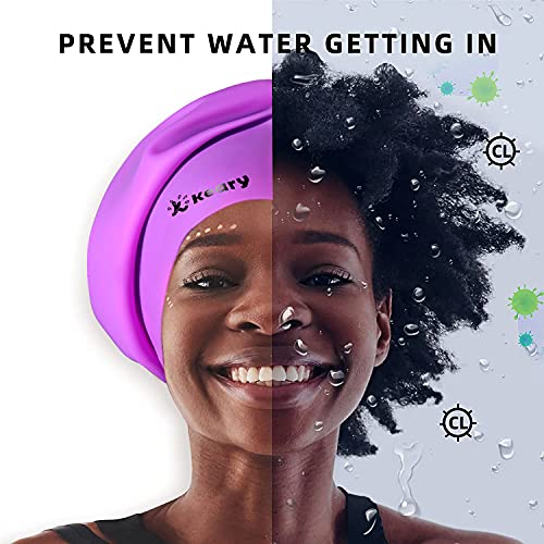 Extra Large Swim Cap for Braids & Dreadlocks - Purple XXL