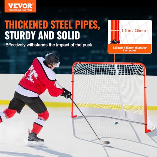 Street Hockey Goal - Portable Steel Training Net, 72" x 48"